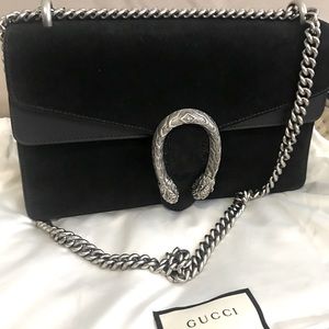 Authentic Black Gucci Dionysus Shoulder Bag